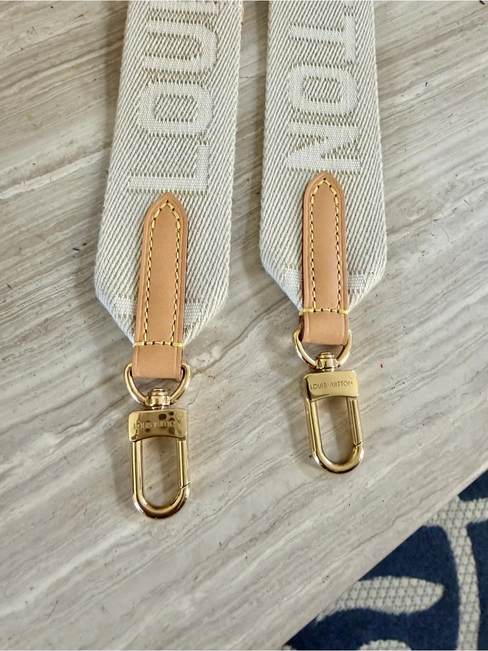 Louis Vuitton Cream Bandoulière Adjustable Strap